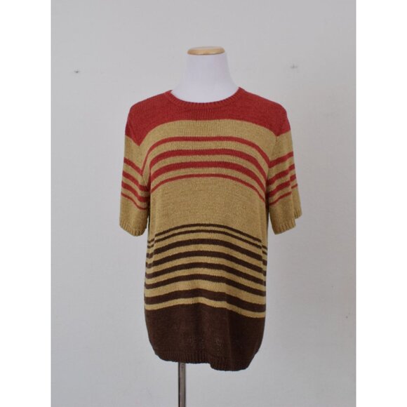 Vintage 90s Alfred Dunner Striped Pullover Top | size L - Picture 10 of 10